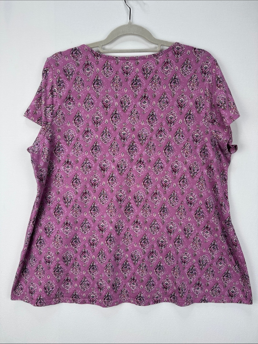 PureJill 100% Pima Cotton Scoop Neck Elliptical Tee Tops Size L Petite Set of 2 - Picture 8 of 8
